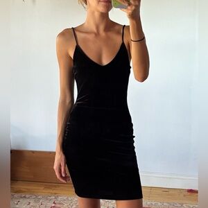 Vintage Sake Black Velvet Dress